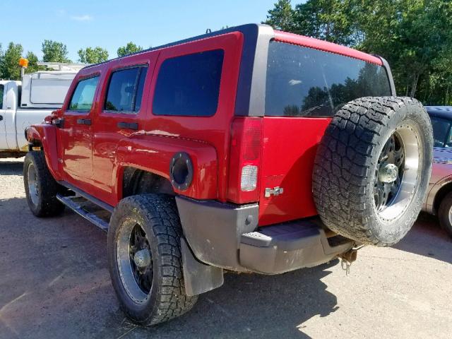 5GTDN136568106861 - 2006 HUMMER H3 RED photo 3