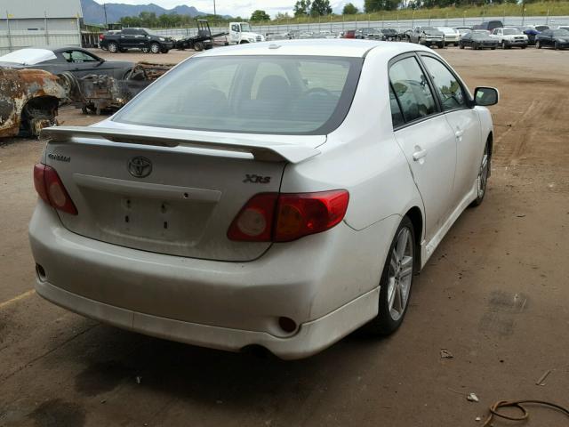 1NXBE40E79Z018297 - 2009 TOYOTA COROLLA XR WHITE photo 4