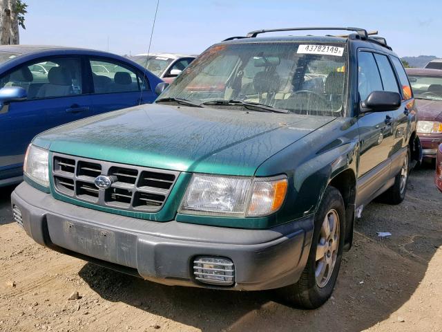 JF1SF6356YH721234 - 2000 SUBARU FORESTER L GREEN photo 2