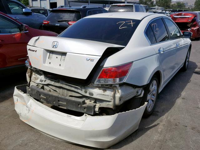 1HGCP3F86AA000850 - 2010 HONDA ACCORD EXL WHITE photo 4