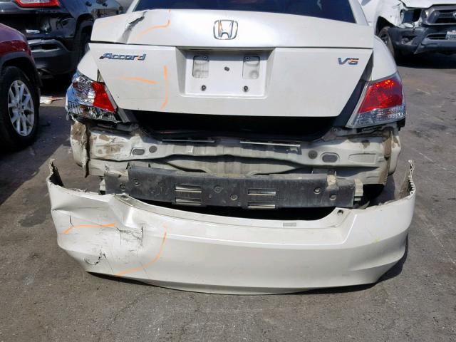 1HGCP3F86AA000850 - 2010 HONDA ACCORD EXL WHITE photo 9