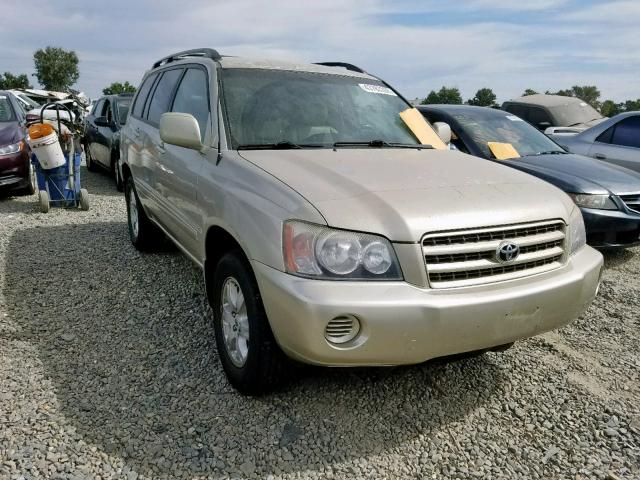 JTEHD21A310006379 - 2001 TOYOTA HIGHLANDER GOLD photo 1