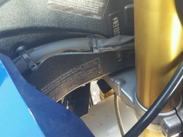 WB10D2107GZ355667 - 2016 BMW S 1000 RR BLUE photo 10