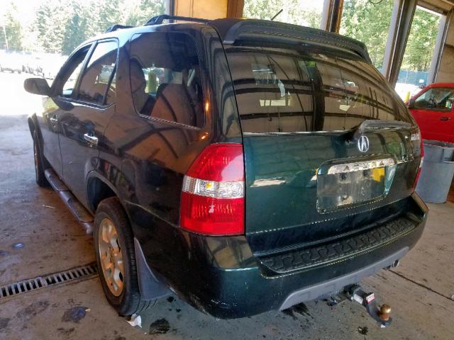 2HNYD186X1H001198 - 2001 ACURA MDX TOURIN GREEN photo 3