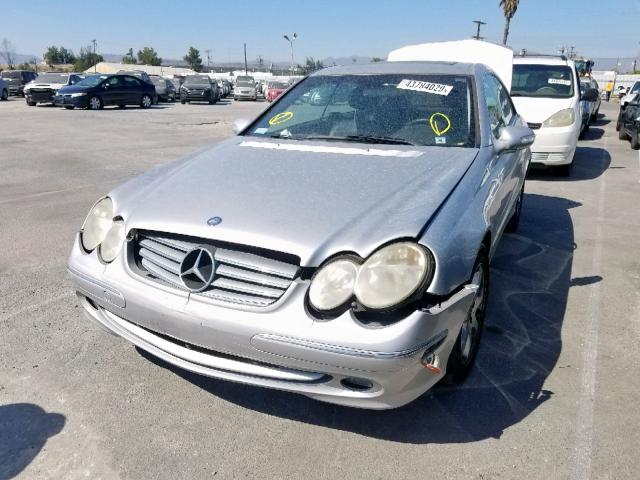 WDBTJ65J14F084331 - 2004 MERCEDES-BENZ CLK 320C SILVER photo 2