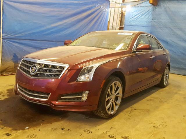 1G6AJ5SX3E0181064 - 2014 CADILLAC ATS PERFOR RED photo 2