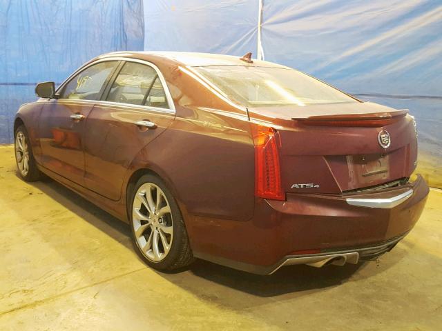 1G6AJ5SX3E0181064 - 2014 CADILLAC ATS PERFOR RED photo 3