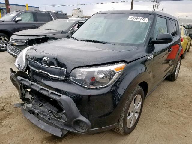 KNDJN2A26F7806958 - 2015 KIA SOUL BLACK photo 2