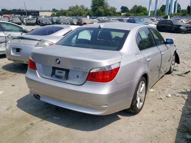 WBANF33526CB86712 - 2006 BMW 525 XI SILVER photo 4