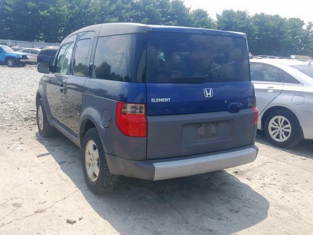 5J6YH28553L025139 - 2003 HONDA ELEMENT EX BLUE photo 3