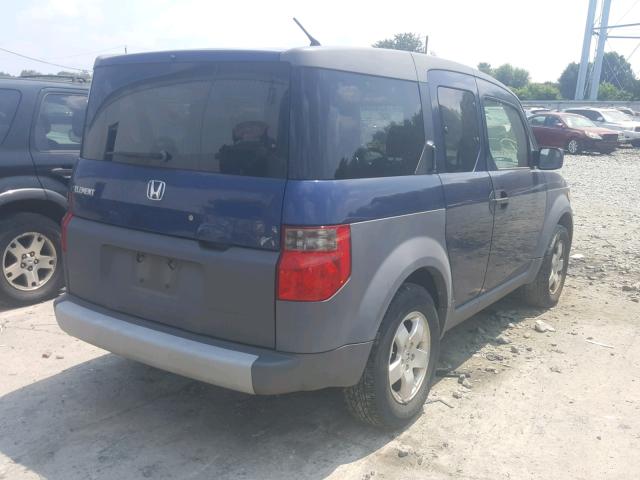 5J6YH28553L025139 - 2003 HONDA ELEMENT EX BLUE photo 4