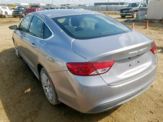 1C3CCCFB9GN139821 - 2016 CHRYSLER 200 LX SILVER photo 3