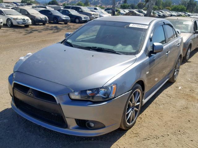 JA32U8FW4DU006128 - 2013 MITSUBISHI LANCER GT GRAY photo 2