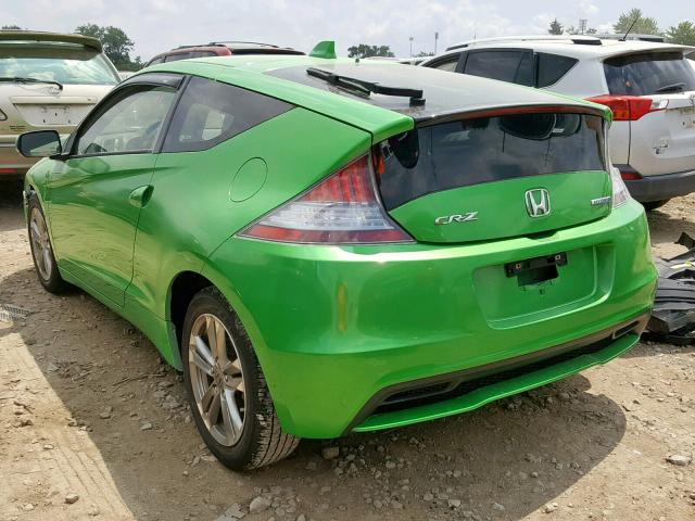 JHMZF1D42DS000325 - 2013 HONDA CR-Z GREEN photo 3