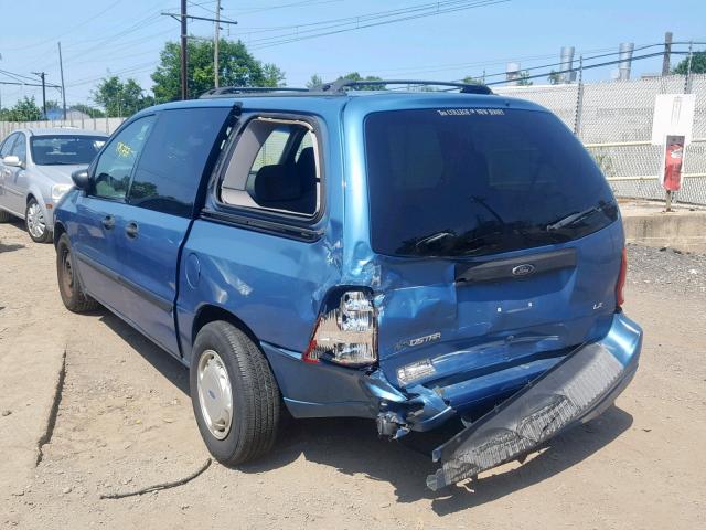 2FMZA51403BB65564 - 2003 FORD WINDSTAR L BLUE photo 3