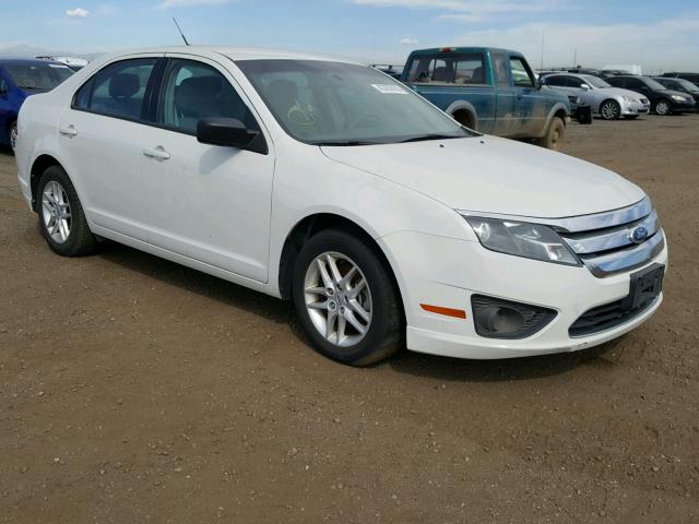 3FAHP0GA5BR319285 - 2011 FORD FUSION S WHITE photo 1