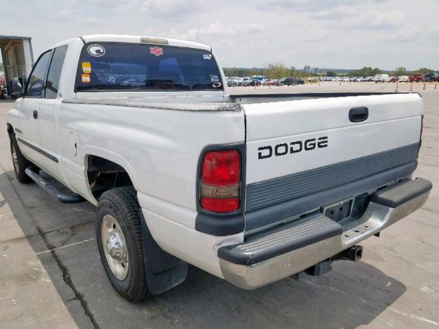 3B7KC23Z91G202063 - 2001 DODGE RAM 2500 WHITE photo 3