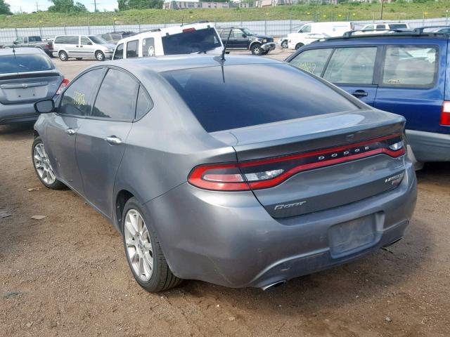 1C3CDFCHXDD214700 - 2013 DODGE DART LIMIT CHARCOAL photo 3