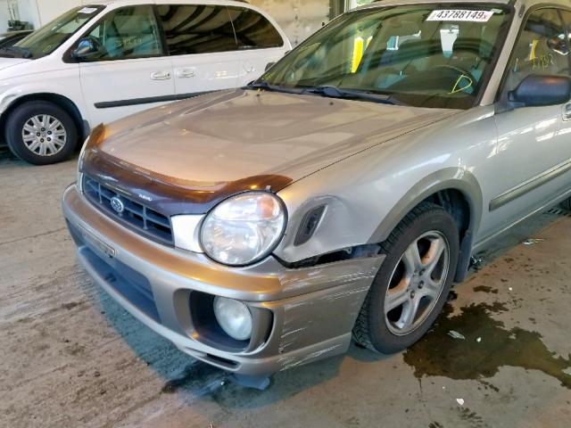 JF1GG68522H826159 - 2002 SUBARU IMPREZA OU SILVER photo 9