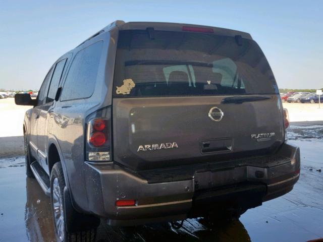 5N1BA0ND9FN615378 - 2015 NISSAN ARMADA SV GRAY photo 3