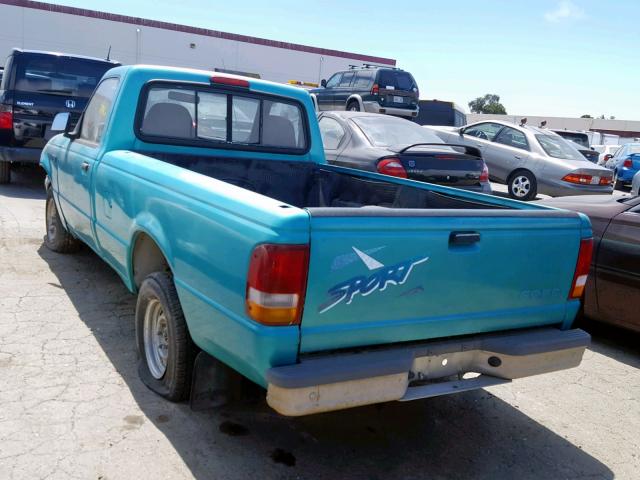 1FTCR10UXPPA15182 - 1993 FORD RANGER GREEN photo 3