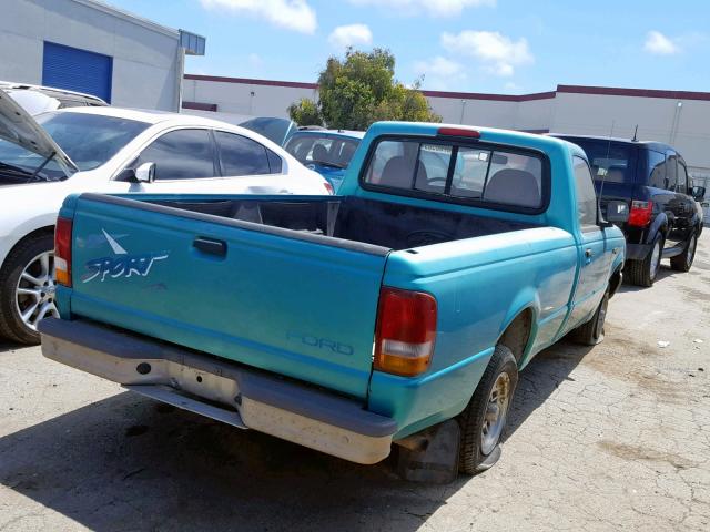 1FTCR10UXPPA15182 - 1993 FORD RANGER GREEN photo 4