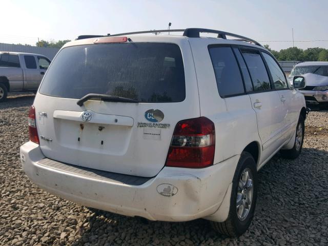 JTEEP21A540026485 - 2004 TOYOTA HIGHLANDER WHITE photo 4