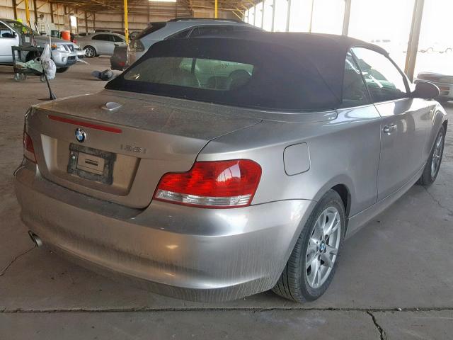 WBAUL735X9VJ75037 - 2009 BMW 128 I GRAY photo 4