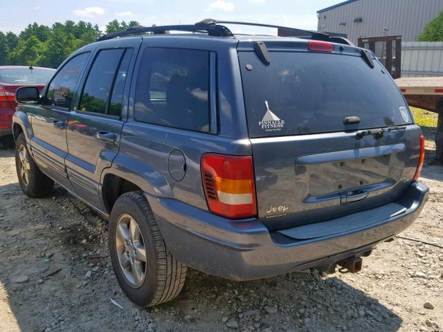 1J8GW58N93C500258 - 2003 JEEP GRAND CHER BLUE photo 3