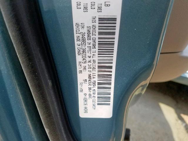 2A4RR5D13AR233479 - 2010 CHRYSLER TOWN & COU BLUE photo 10