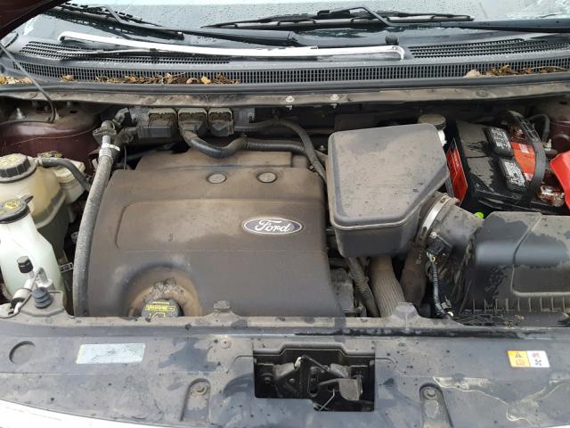 2FMDK3KC4BBA70439 - 2011 FORD EDGE LIMIT MAROON photo 7