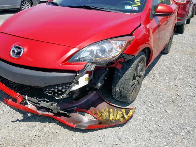 JM1BL1VP6D1789296 - 2013 MAZDA 3 I RED photo 9