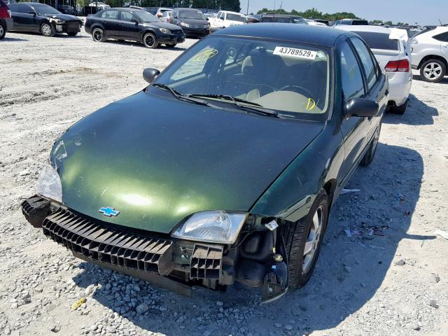 1G1JF52T717174138 - 2001 CHEVROLET CAVALIER L GREEN photo 2