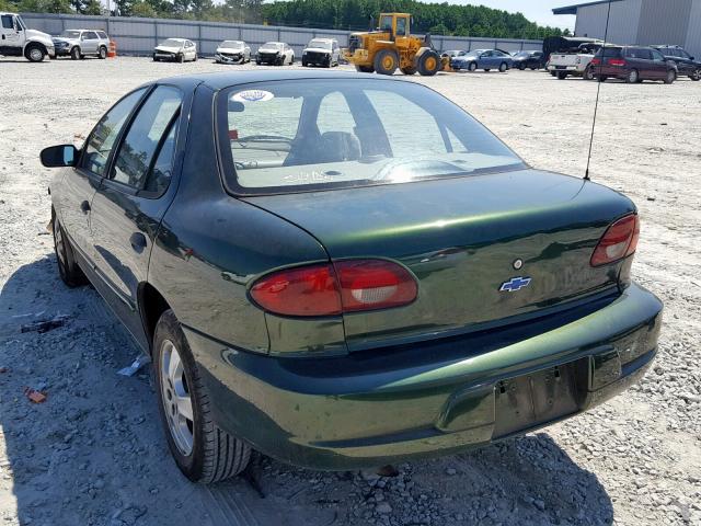 1G1JF52T717174138 - 2001 CHEVROLET CAVALIER L GREEN photo 3