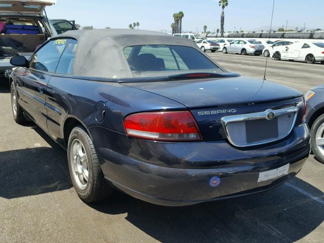 1C3EL45X84N398467 - 2004 CHRYSLER SEBRING LX BLUE photo 3