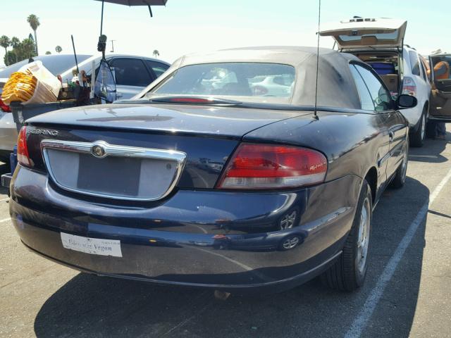 1C3EL45X84N398467 - 2004 CHRYSLER SEBRING LX BLUE photo 4