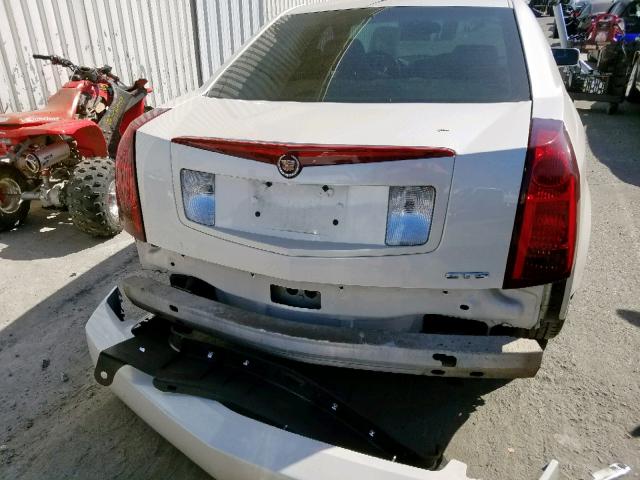 1G6DP577160166391 - 2006 CADILLAC CTS HI FEA WHITE photo 9