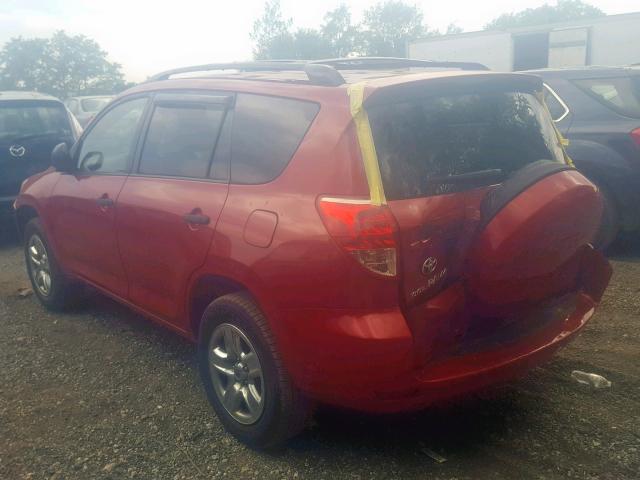 JTMZD33V076050439 - 2007 TOYOTA RAV4 RED photo 3