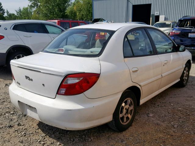 KNADC123416509428 - 2001 KIA RIO WHITE photo 4