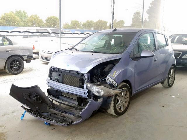 KL8CD6S9XEC503713 - 2014 CHEVROLET SPARK 1LT BLUE photo 2