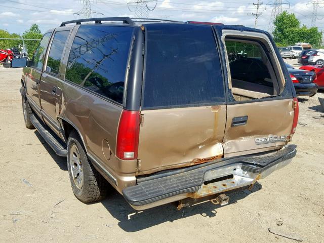 3GNFK16R2XG253267 - 1999 CHEVROLET SUBURBAN K TAN photo 3