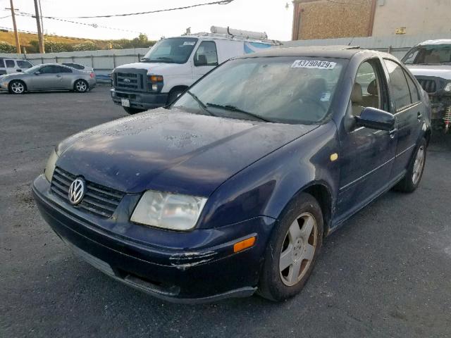 3VWSF29M8YM041328 - 2000 VOLKSWAGEN JETTA GLS BLUE photo 2