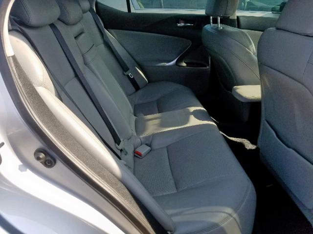 JTHBK262762016683 - 2006 LEXUS IS 250 SILVER photo 6