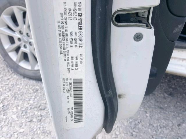 1B3CB5HAXBD161020 - 2011 DODGE CALIBER HE WHITE photo 10