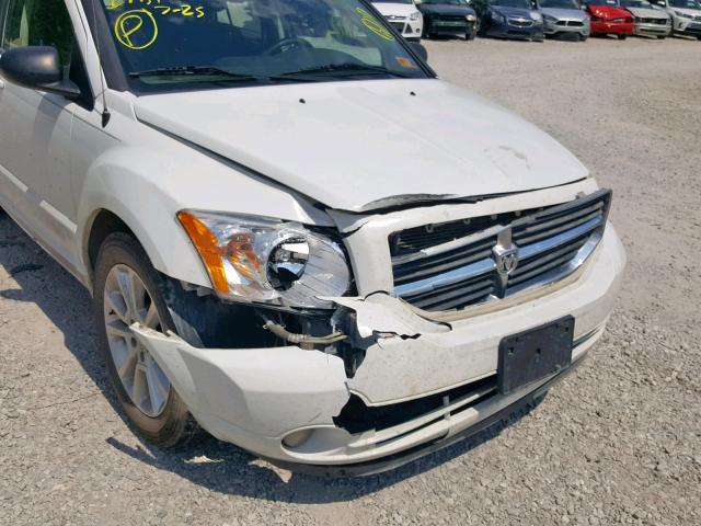 1B3CB5HAXBD161020 - 2011 DODGE CALIBER HE WHITE photo 9