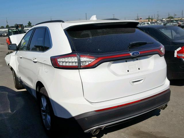 2FMTK3J94FBB73979 - 2015 FORD EDGE SEL WHITE photo 3