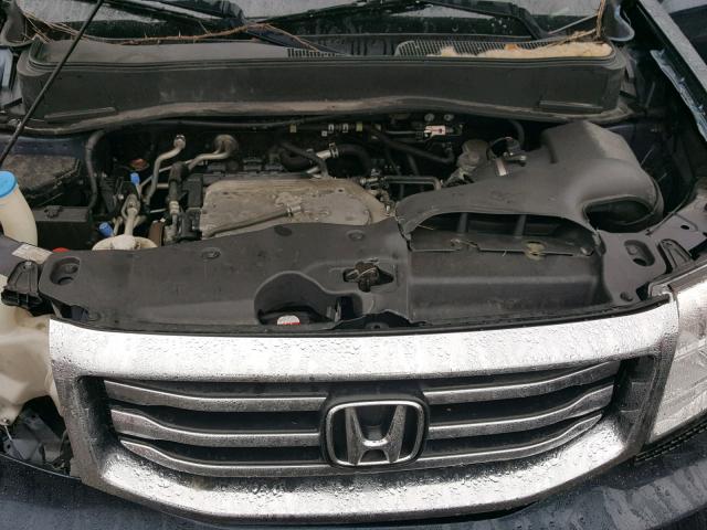 5FNYF3H28CB006529 - 2012 HONDA PILOT LX BLUE photo 7