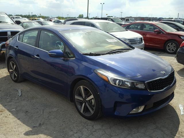 3KPFN4A84JE192569 - 2018 KIA FORTE EX BLUE photo 1