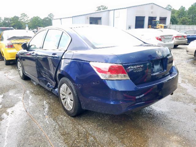 1HGCP26399A147898 - 2009 HONDA ACCORD LX BLUE photo 3