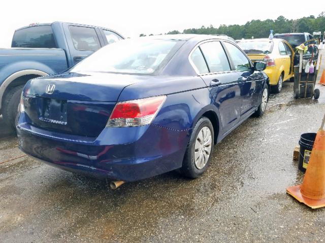 1HGCP26399A147898 - 2009 HONDA ACCORD LX BLUE photo 4